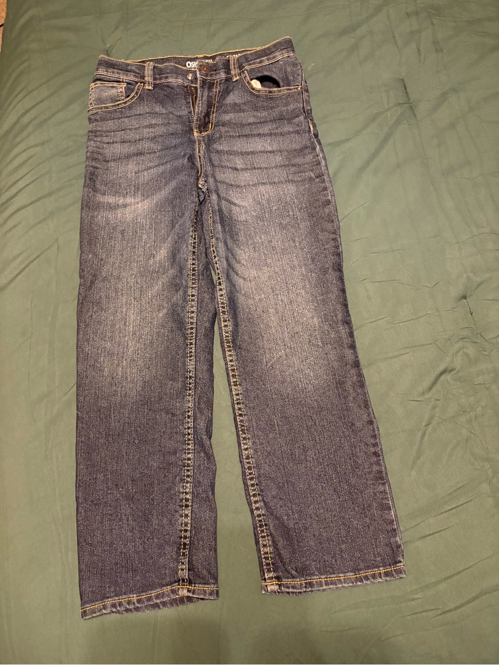 Dark Blue kids Straight-Leg Jeans